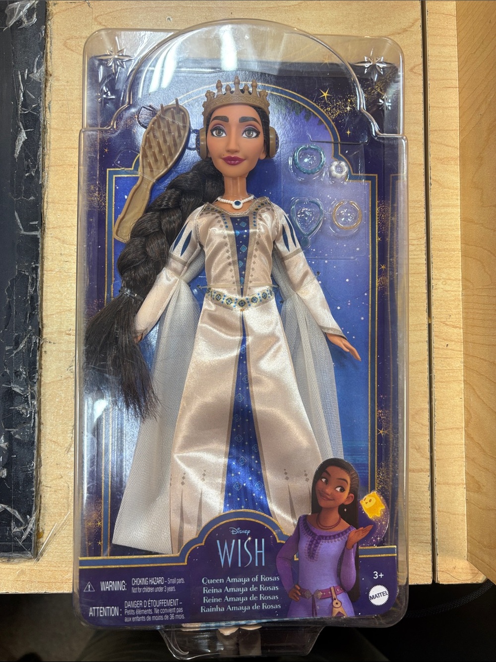 Disney Queen Amaya Doll - White, Blue, Gold